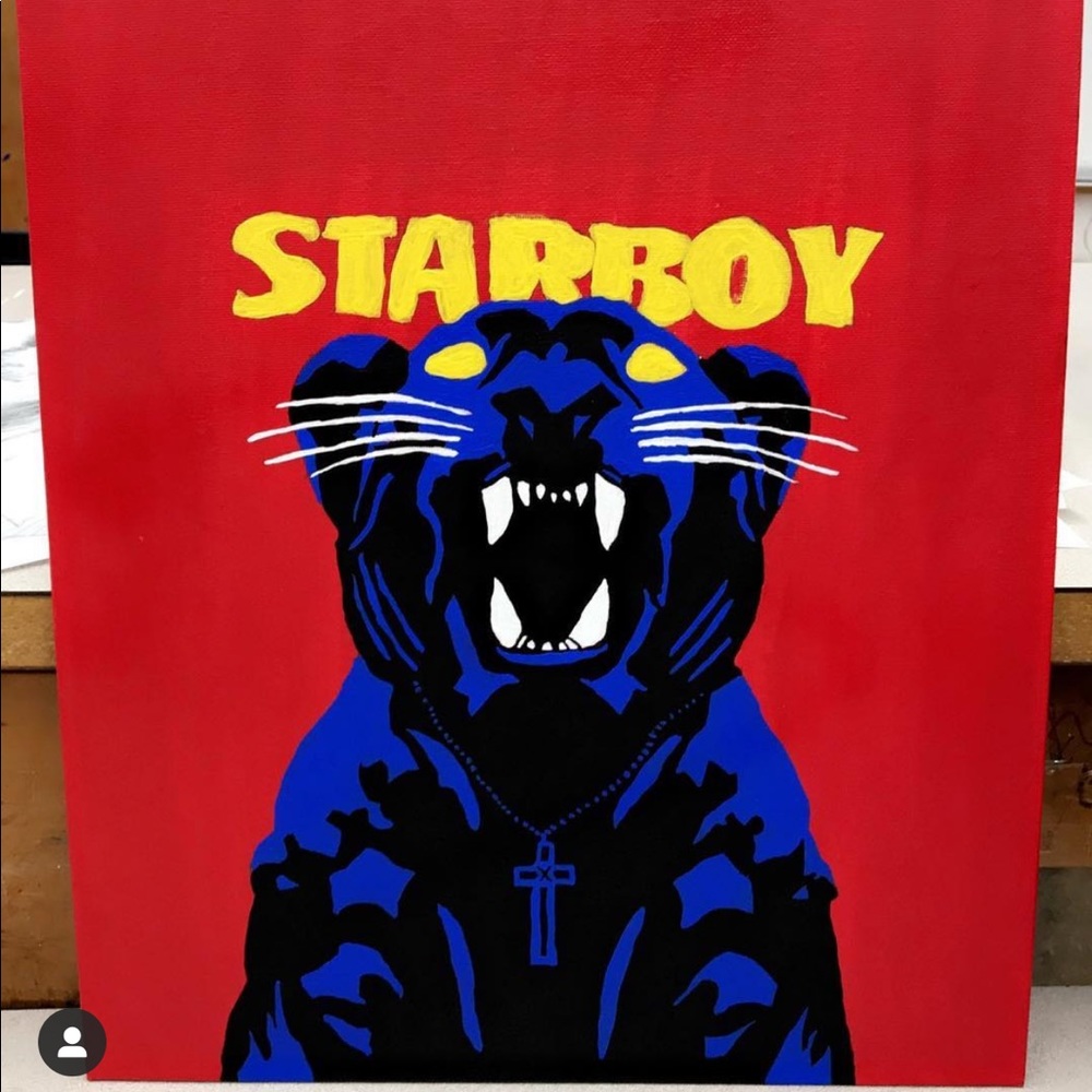 The Weeknd painting